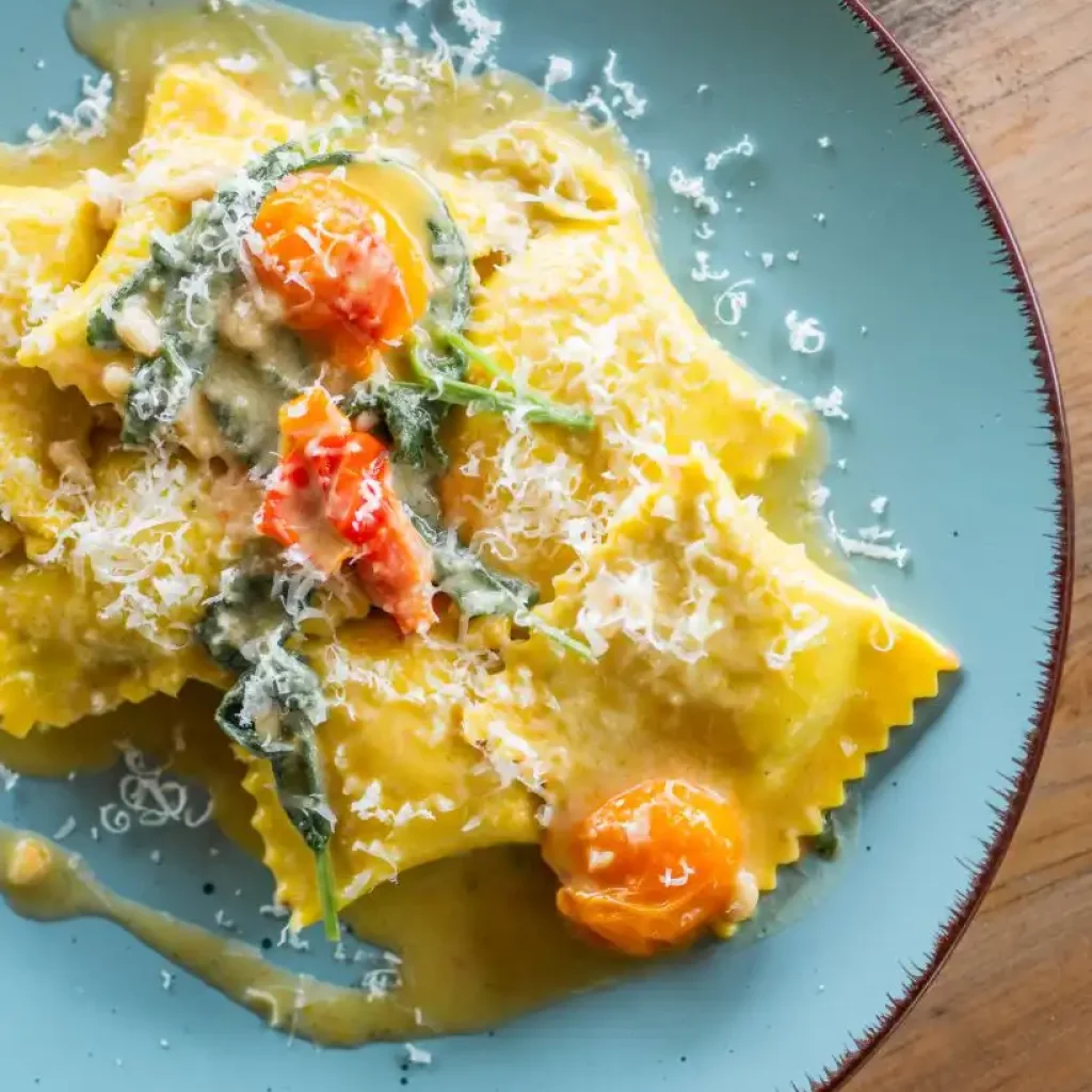 Bild eines Tellers Ravioli
